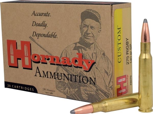 BOITE DE 20 CARTOUCHES HORNADY 275 RIGBY 140 GR SP 8070