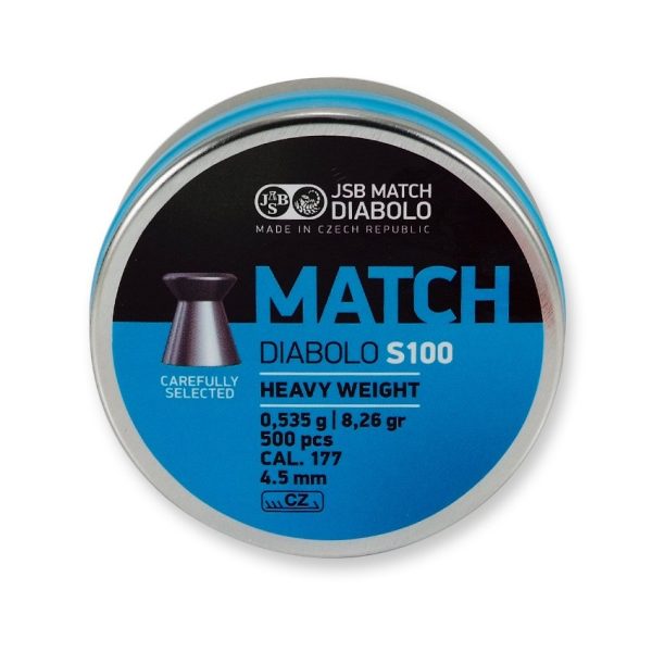 BOITE 500 PLOMBS JSB DIABOLO BLUE MATCH CAL.4.5 DIAM.4.51 0026-500