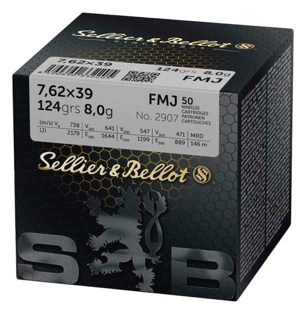 CARTOUCHES SB 7,62X39 FMJ 8G VRAC x50*+