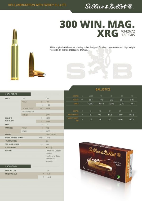 CARTOUCHES SB 300WIN MAG XRG+