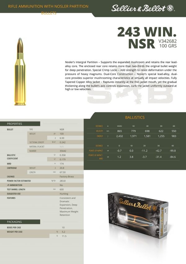 CARTOUCHES SB 243 WIN NSR+