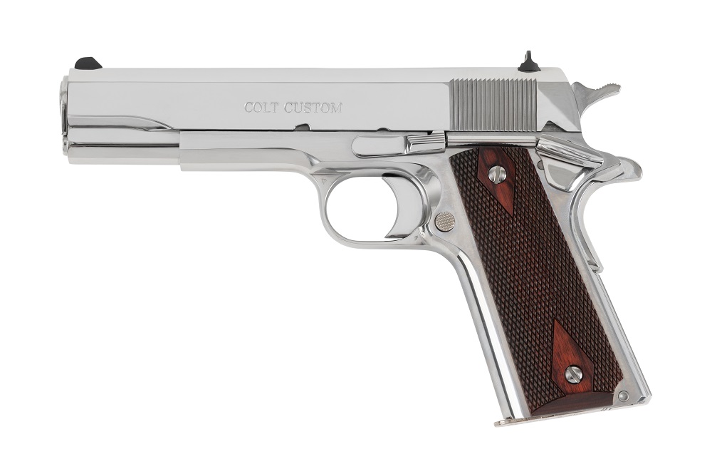 PISTOLET COLT GOVT MODEL 45 ACP 5″ BRIGHT STAINLESS O1070BSTS*