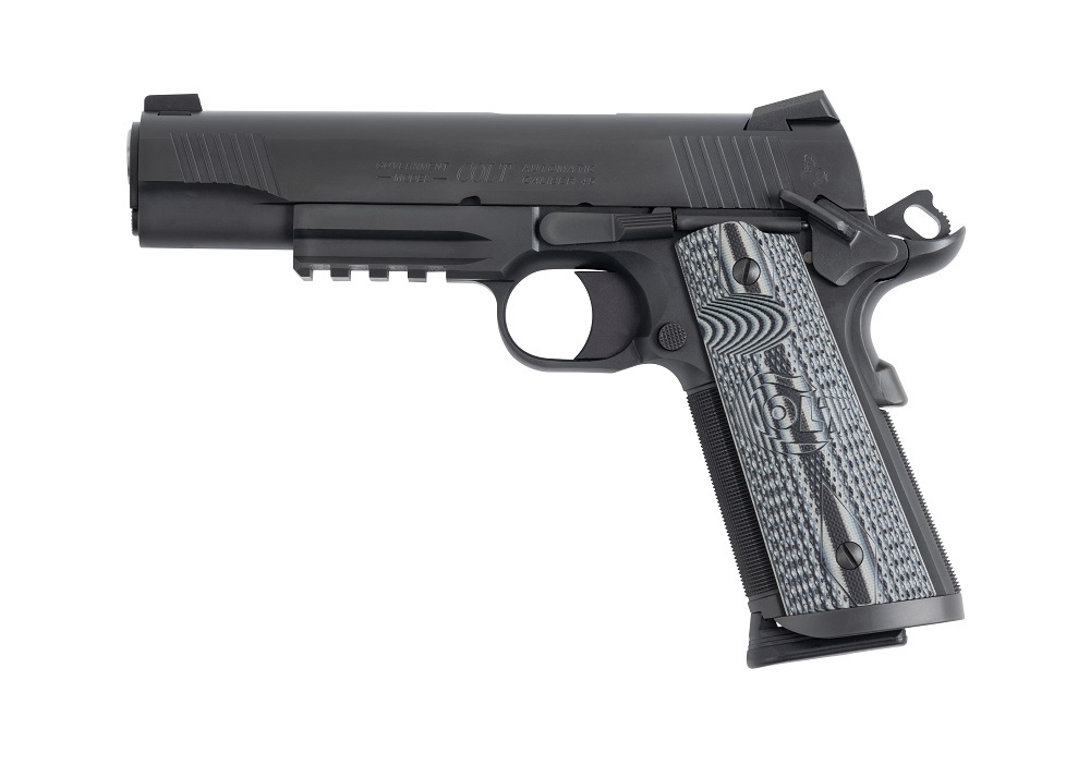 PISTOLET COLT CCU RAIL GUN 9MM 5″ MATE/BLACK DLC O1082RGCCU*
