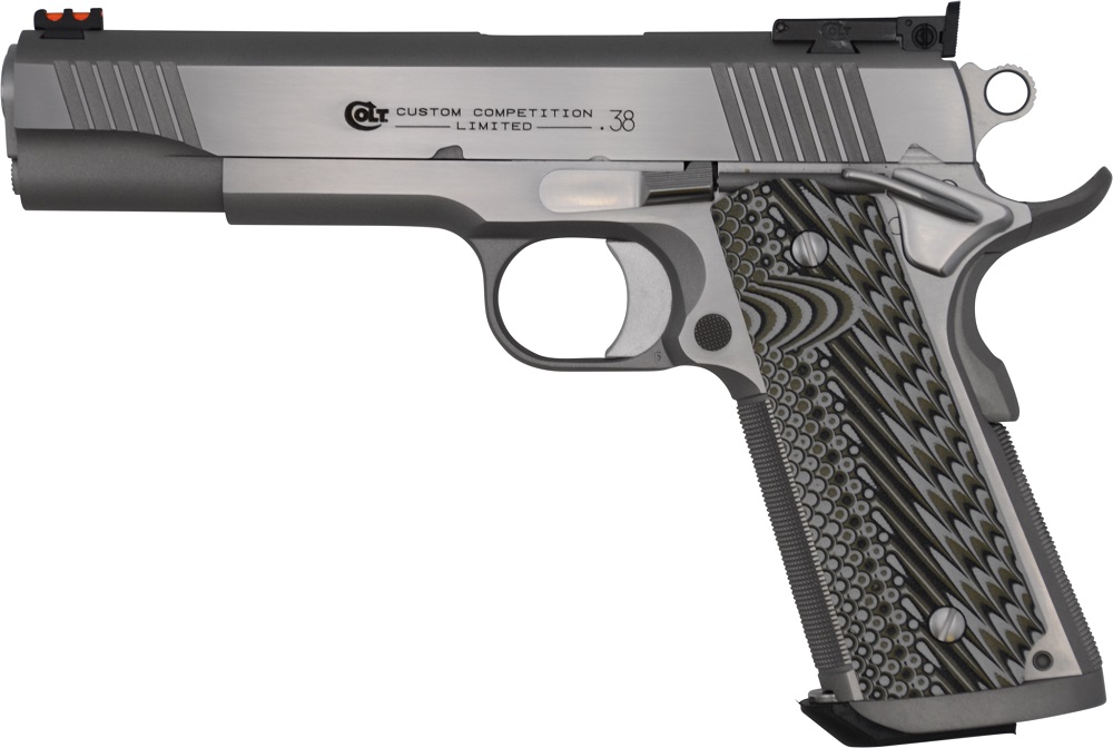 PISTOLET COLT CUSTOM COMPETITION 38 SUPER 5″ STAINLESS O1073CS*