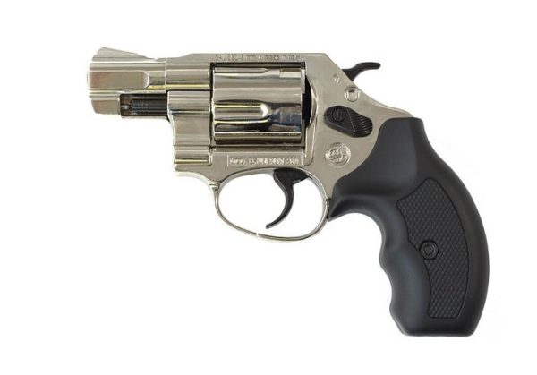 REVOLVER BRUNI MODELE NEW 380 2" NICKELE 9MM BLANC/GAZ