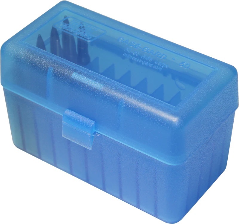 BOITE MTM POUR 50 MUNITIONS 300WSM/45-70/7MM BLEUE RMLD-50-24