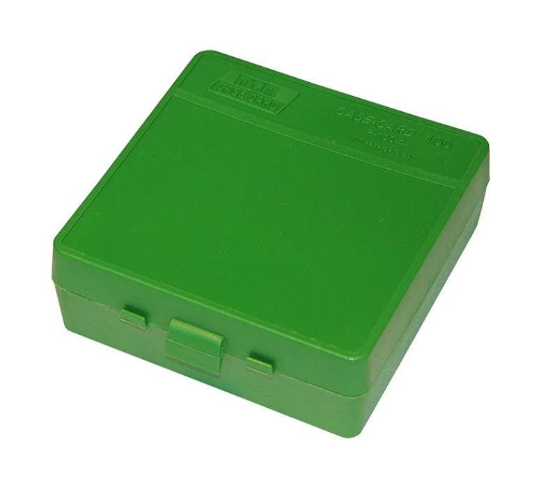 BOITE DE RANGEMENT VIDE MTM POUR 100 MUNITIONS CAL.9MM P-100-9-10+