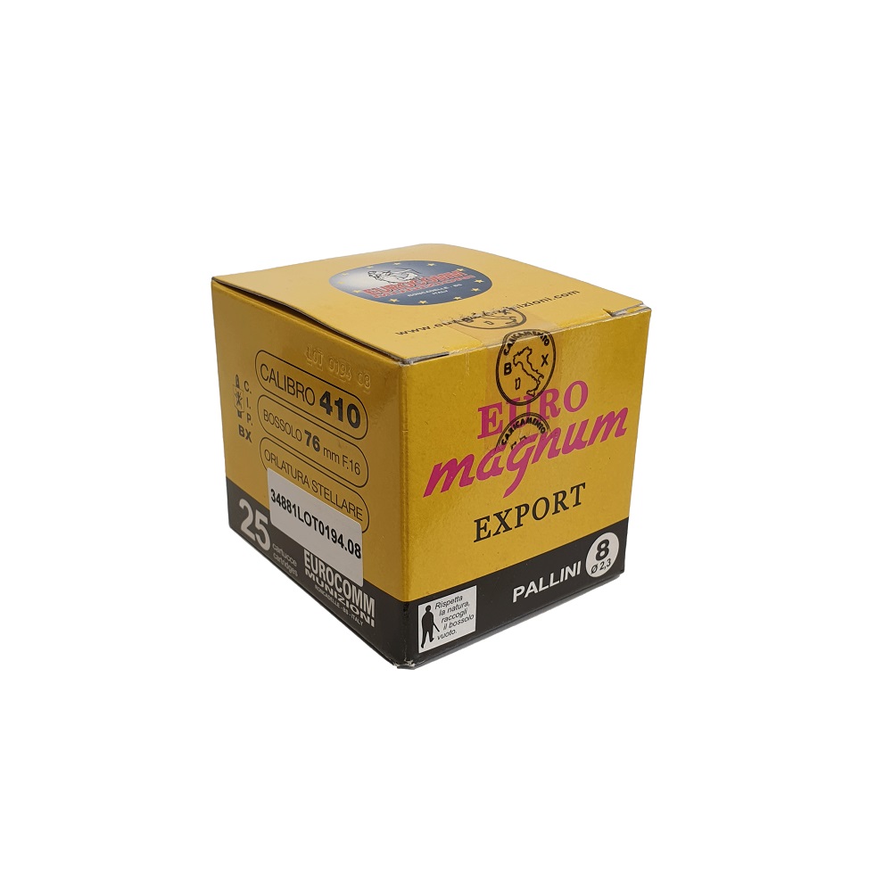 CARTOUCHE EUROMAGNUM CAL.410 PLOMB 8+