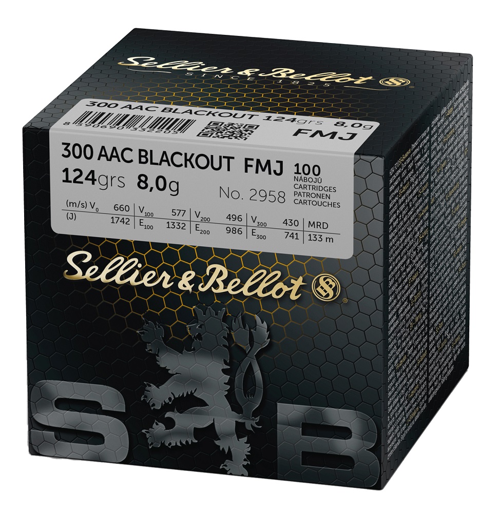CARTOUCHES SB 300 AAC BLACKOUT FMJ 124grs 8g V345072