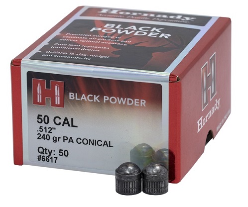 BOITE DE 50 OGIVES RONDE HORNADY 50 CAL 240GR PA CONICAL 6617