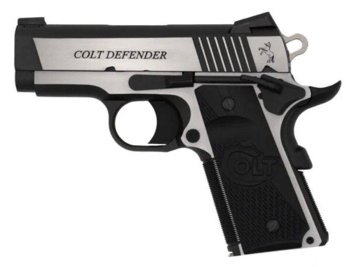 PISTOLET COLT COMBAT ELITE DEFENDER 45 ACP 3″ TWO TONE O7080CE*