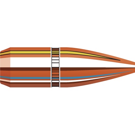 CARTON DE 6000 OGIVES HORNADY 22 CAL.224 55GR HP CANNELURE 2263B