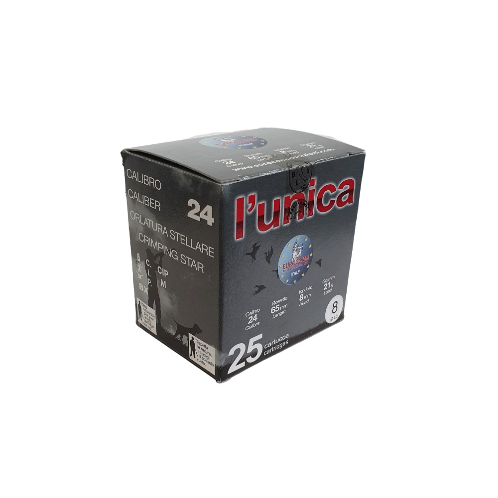 CARTOUCHE L&rsquo;UNICA CAL.24 PLOMB 8+
