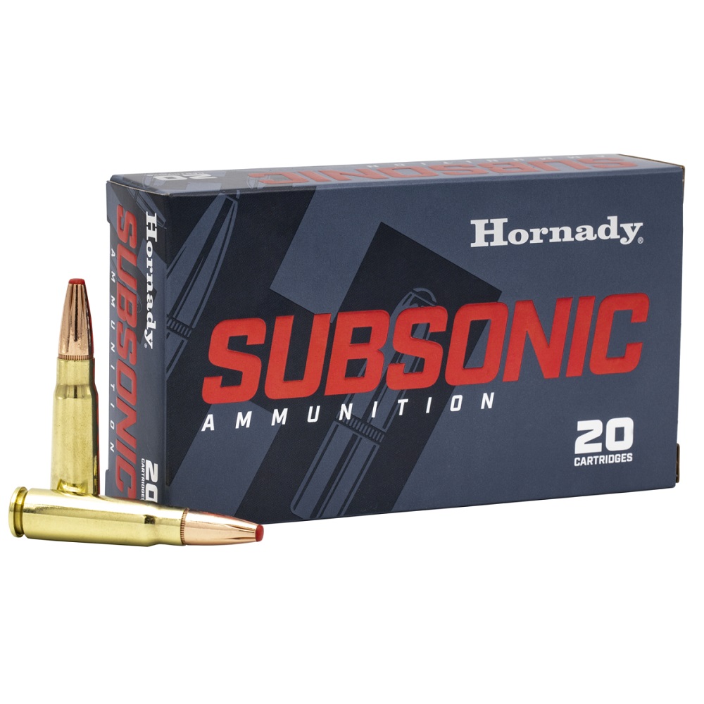 BOITE DE 20 CARTOUCHES HORNADY 7.62×39 255GR SUB-X 80787*