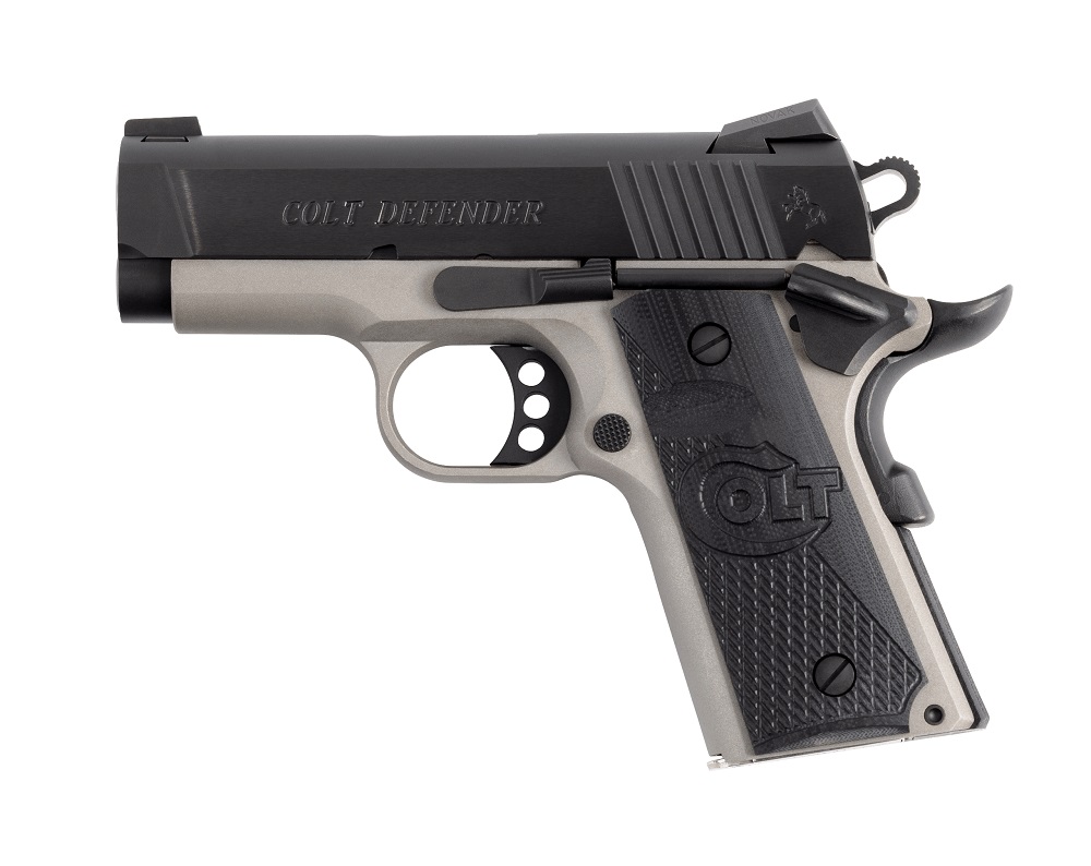 PISTOLET COLT DEFENDER TWO TONE 45 ACP 3&Prime; CERAKOTE/BLUED O7000XE-TT*
