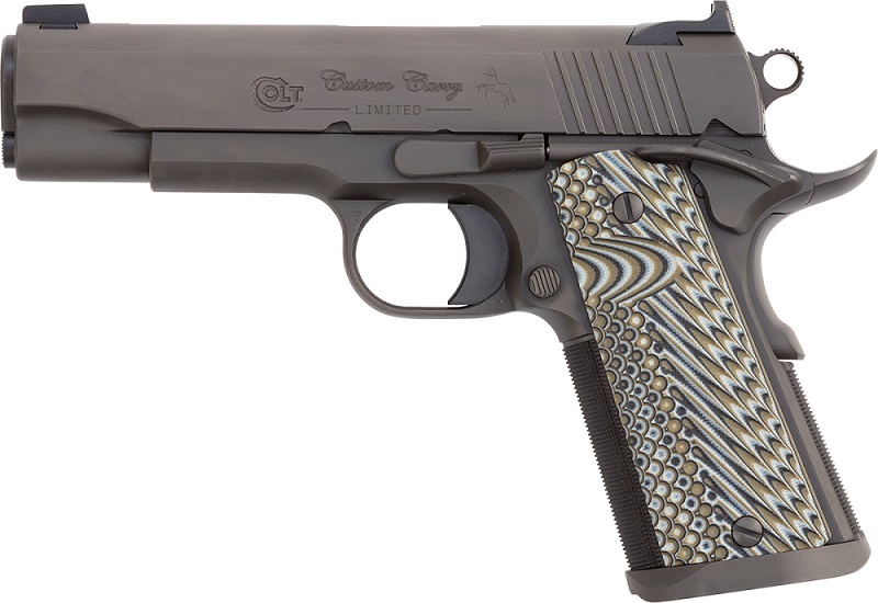 PISTOLET COLT CUSTOM CARRY 45 ACP 4,25&Prime; STAINLESS/SMOKE DLC O4040CS*