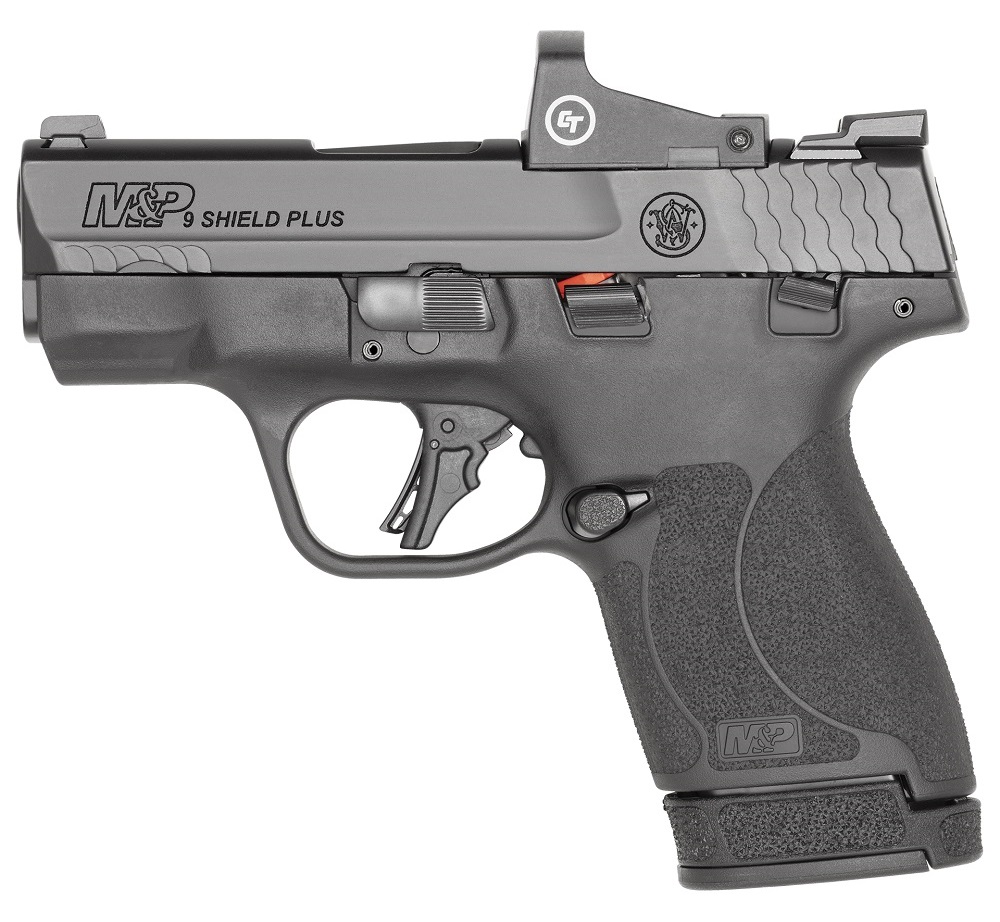 PISTOLET S&W M&P9 SHIELD PLUS OPTICS READY THUMB SAFETY 9X19 13536*