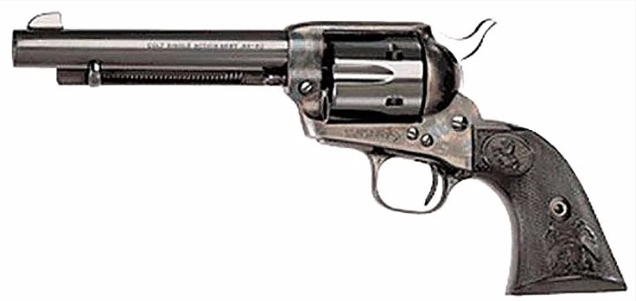 REVOLVER COLT SA ARMY 45 COLT 5,5&Prime; COLORED CASE BLUED P1850*