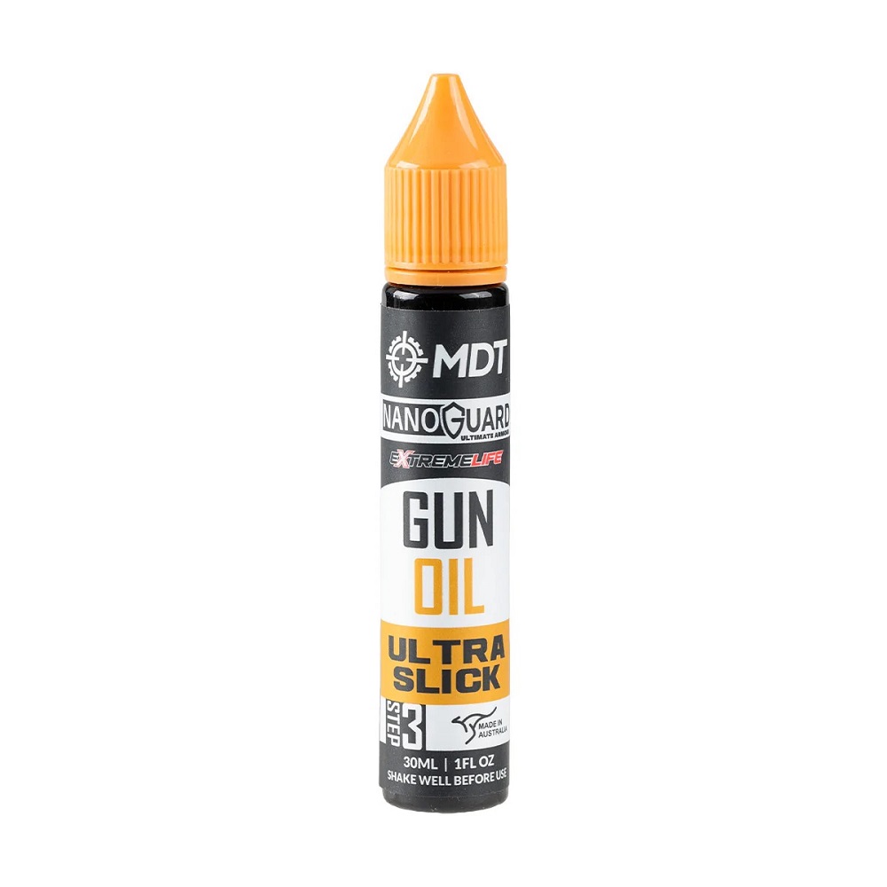 HUILE POUR ARMES MDT NANOGUARD 30ML (1 OZ) PAR 24 – 114464-GOL-B+
