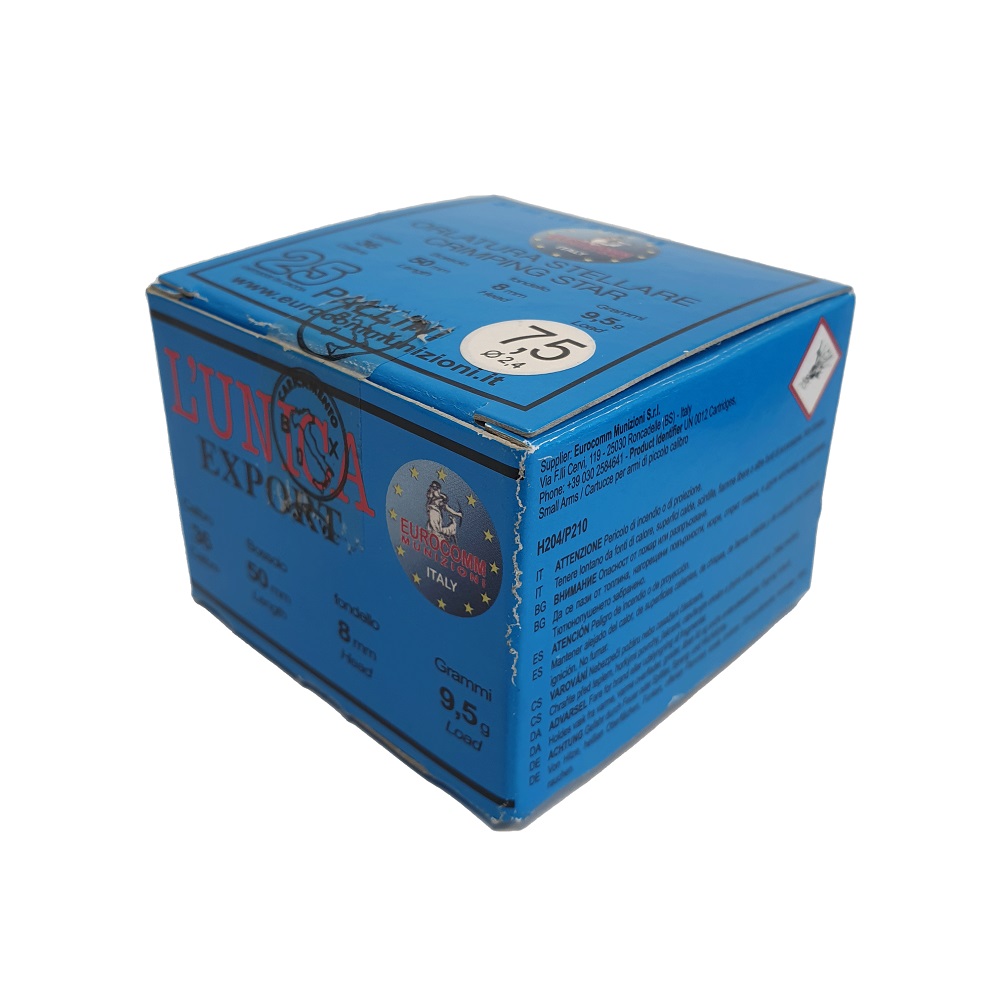 CARTOUCHES L&rsquo;UNICA 36/50PC 12MM PL 7,5+