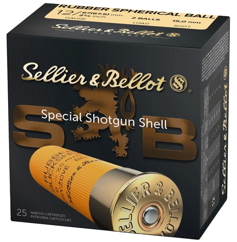 CARTOUCHES SB RUBBER BALL 2 BALLES CAL.12