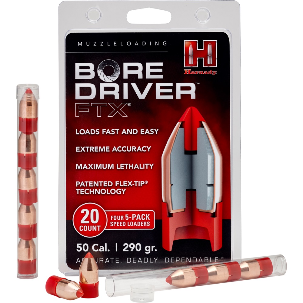 BOITE DE 20 OGIVES HORNADY 50 CAL.499 290GR BORE DRIVER FTX REF.67713