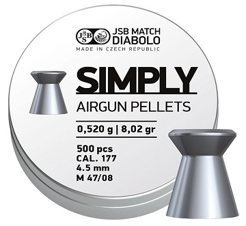 BOITE 500 PLOMBS JSB SIMPLY 177 0.520G 1245-500