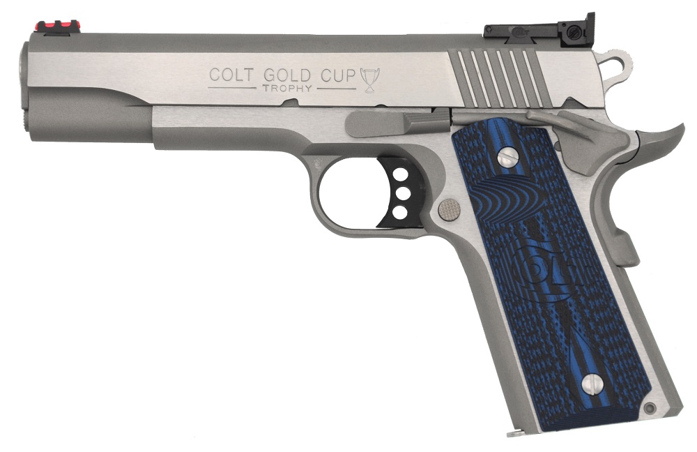 PISTOLET COLT GOLD CUP LITE 5&Prime; INOX BROSSE 45ACP O5070GCL*