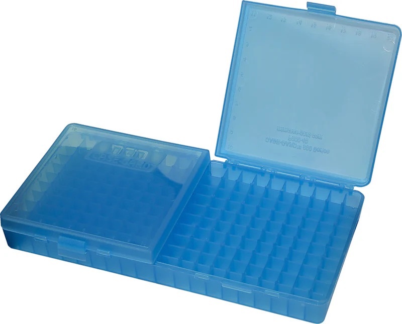 BOITE MTM POUR 200 MUNITIONS 9×19 BLEUE P200-9-24