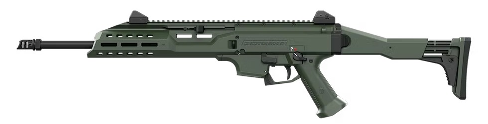 CARABINE SA CZ SCORPION EVO3 S1 CARBINE GREEN 9×19 – COMPENSATEUR*