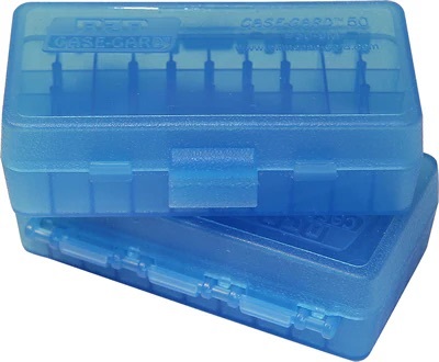 BOITE MTM POUR 50 MUNITIONS 38/357 BLEUE P50-38-24