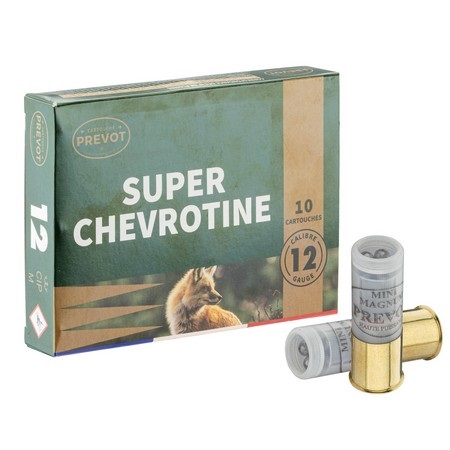 BOITE DE 10 CARTOUCHES PREVOT CHEVROTINES MINI MAG JUPE 12/76 21G+