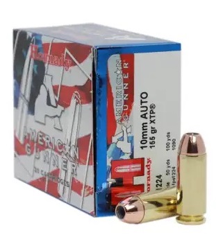 BOITE 20 CARTOUCHES HORNADY 10MM AUTO 155GR XTP AMERICA GUN 91224*