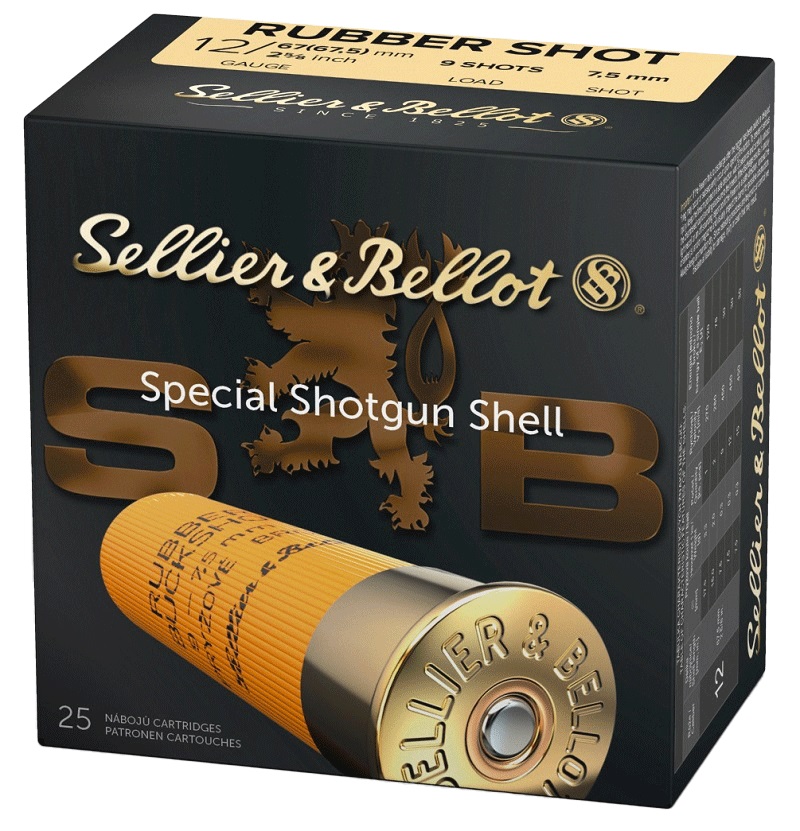 CARTOUCHES SB RUBBER BUCK SHOT CHEVROTINE CAOUTCHOUC 9GR CAL.12