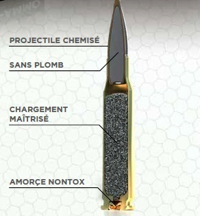 CARTOUCHES SB 9,3×62 ZINC-FMJ 159grs 10,3g SCREEN-AMMO V342462