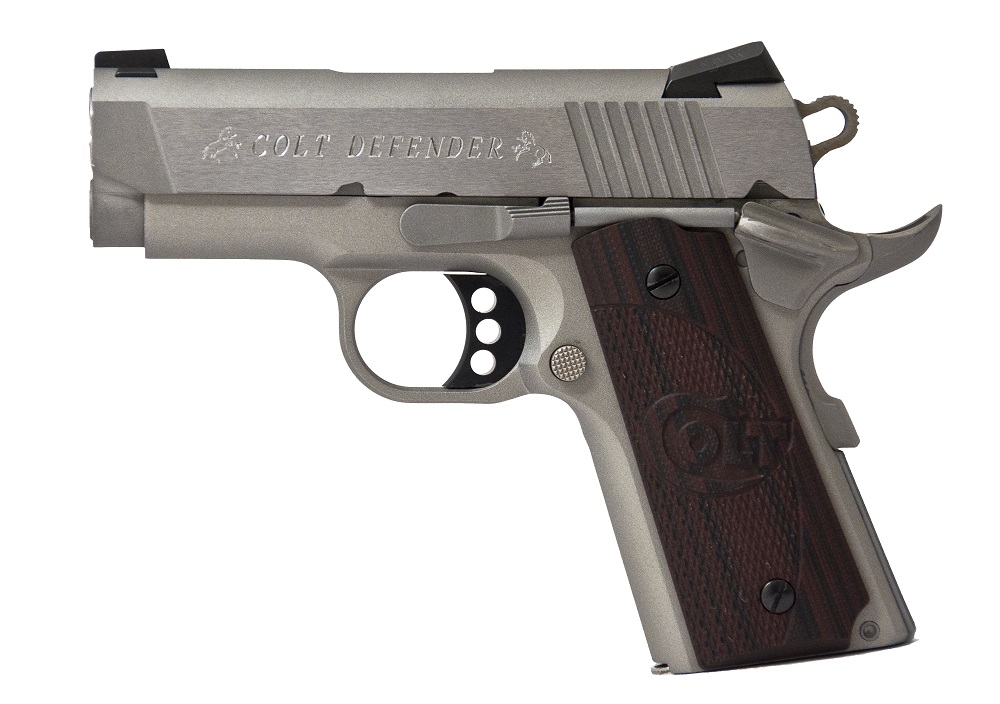 PISTOLET COLT DEFENDER 45 ACP 3&Prime; ANODIZE STAINLESS O7000XE*