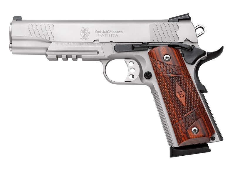 PISTOLET S&W 1911TA E-SERIES SILVER 5&Prime; CAL.45ACP 8 COUPS 108411*