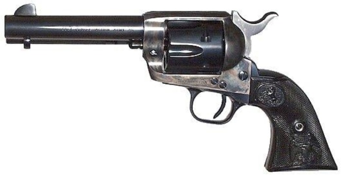 REVOLVER COLT SA ARMY 45 COLT 4,75&Prime; COLORED CASE BLUED P1840*