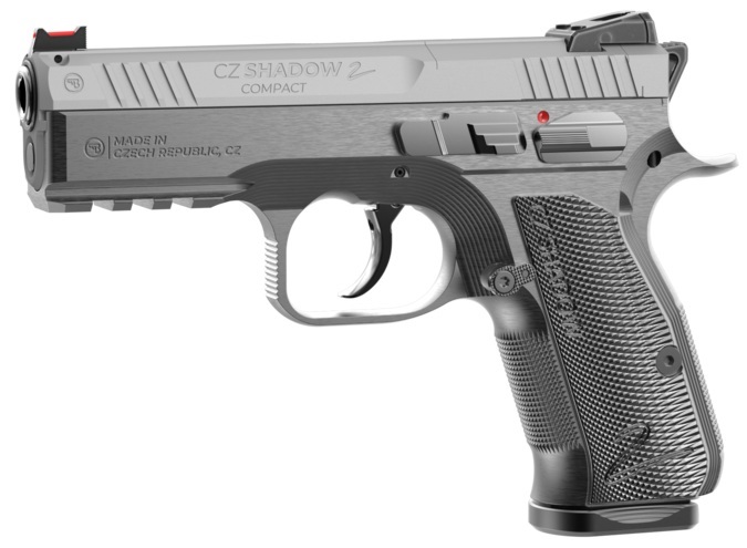 PISTOLET CZ SHADOW 2 COMPACT INDUSTRIAL SILVER 9×19 2 CHARGEURS *