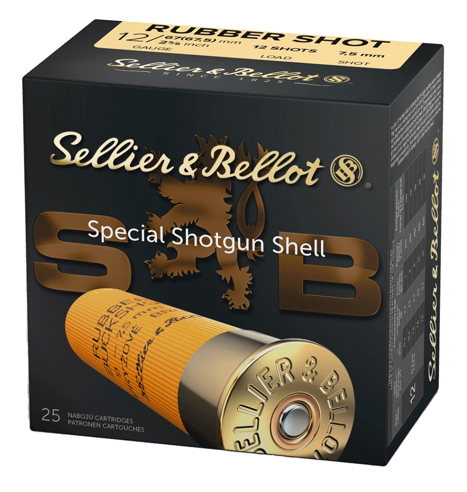 CARTOUCHES SB RUBBER BUCK SHOT CHEVROTINE CAOUTCHOUC 12GR CAL.12